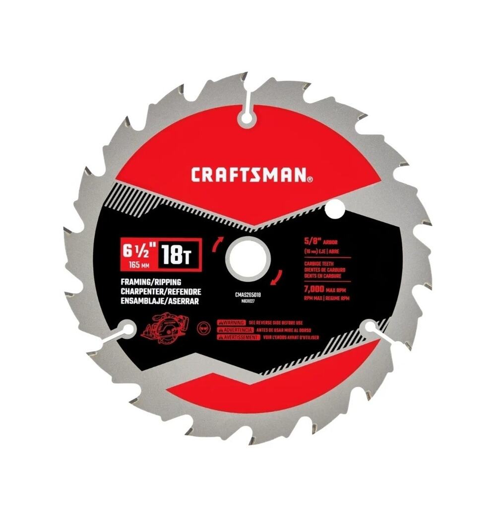 Craftsman 6-1/2-in 18 Tooth Framing Ripping Circular Saw Blade